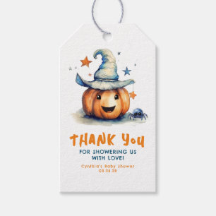 Etiqueta Para Presente Um Pequeno Chá de fraldas de Boo Pumpkin Cute Hall