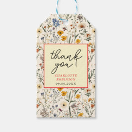 Etiqueta Para Presente Um pequeno Chá de fraldas de flor selvagem