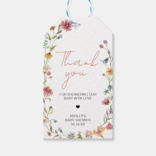Etiqueta Para Presente Um Pequeno Chá de fraldas De Flor Selvagem Favorec