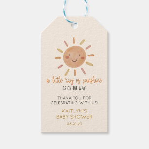 Etiqueta Para Presente Um Pequeno Raio De Sol Amarelo Chade De Bebê Sol