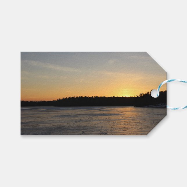 Etiqueta Para Presente Um por do sol congelado (Frente (horizontal))