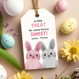 Etiqueta Para Presente Um pouco de doce para um coelhinho de rosa