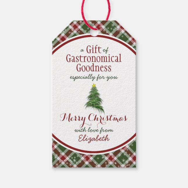 Etiqueta Para Presente "um presente de bondade Gastronômica" Natal (Frente)