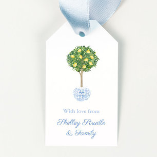 Etiqueta Para Presente Um presente de: Primavera Topiary Tree Lemon Sunny