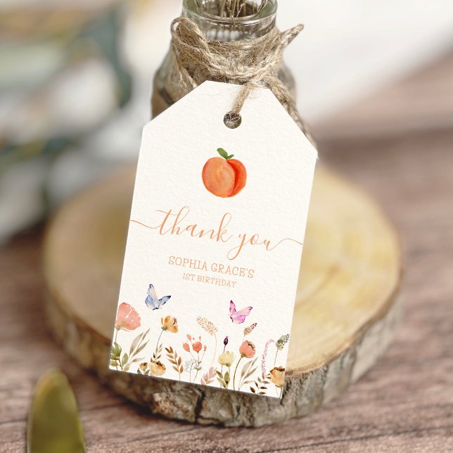 Etiqueta Para Presente Um primeiro aniversario de Peach Girl (Criador carregado)