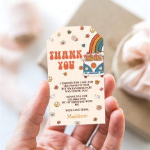 Um primeiro aniversario Retro Arco-Íris de Groovy