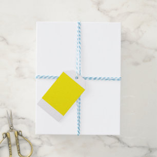 Etiqueta Para Presente Um quadrado amarelo centrado num fundo branco limp