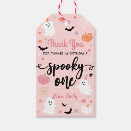 Etiqueta Para Presente Um Spooky Aniversário de Halloween Fantasma Fofo 1