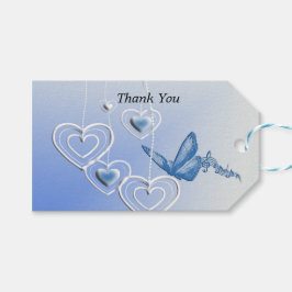 Etiqueta Para Presente Uma borboleta e corações