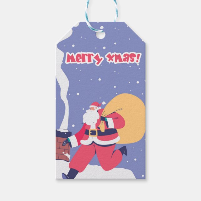 Etiqueta Para Presente Uma etiqueta de presente Ho Ho Ho (Frente)