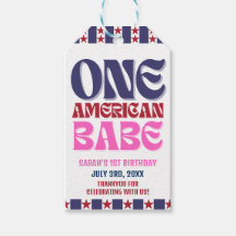 Uma Garotinha Americana Aniversário de 1 ano no 4