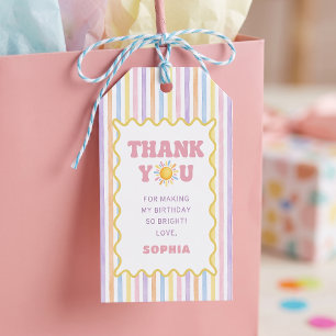 Etiqueta Para Presente Uma Menina Feliz 1º Aniversário Sol