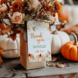 Etiqueta Para Presente Uma pequena festa de bebê com tema de outono e abó