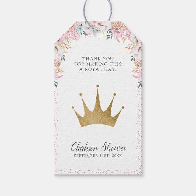 Etiqueta Para Presente Uma Pequena Princesa (Frente)