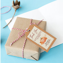 Etiqueta Para Presente Uma Pequena Queda De Pumpkin Russo Obrigado Chá de