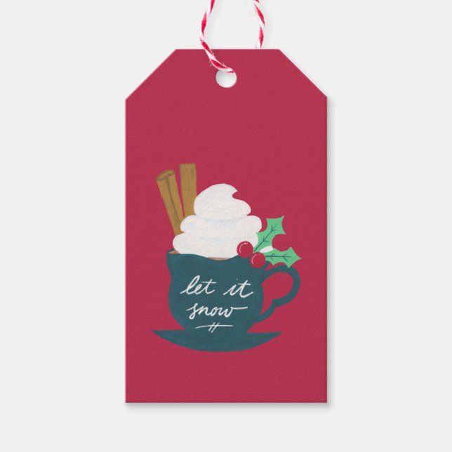 Etiqueta Para Presente Uma taça de deixar nevar (Frente)