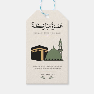 Etiqueta Para Presente Umrah Mubarakah Personalizada