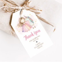 Unicorn Magical Day Birthday Party Favor Tags