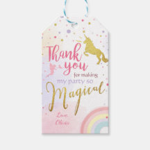 Unicorn obrigado você marca Unicorn Magical Birthd