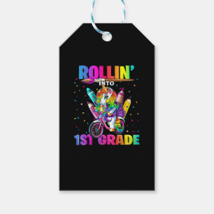 Etiqueta Para Presente Unicórnio da Série 1rua de volta à Escola Primeiro