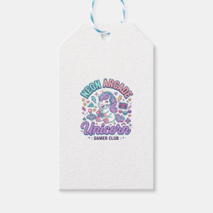 Etiqueta Para Presente Unicórnio Neon Arcade Unicórnio Estilo Retro Produ
