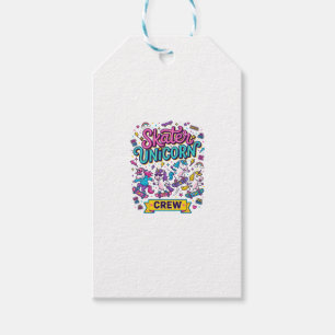 Etiqueta Para Presente Unicórnio Skater Unicórnio Crew Estilo Retro Impre