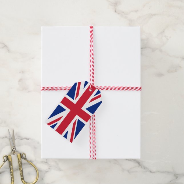 Etiqueta Para Presente Union Jack (Com cordão)