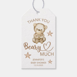 Etiqueta Para Presente Urso bebê do urso Teddy Muito obrigado