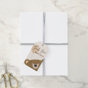 Etiqueta Para Presente Urso Bonito Que Podemos Esperar Chá de fraldas De