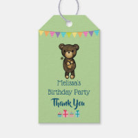 Urso Castanho Gelado com Obrigados de Aniversário