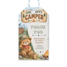 Urso da Floresta Um Feliz Acampante 1º Aniversário
