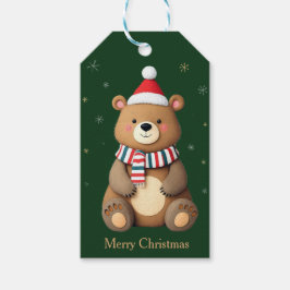 Etiqueta Para Presente Urso de Natal
