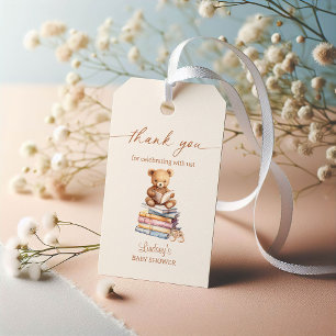Etiqueta Para Presente Urso de pelúcia Boho Baby Shower Agradecimento Con