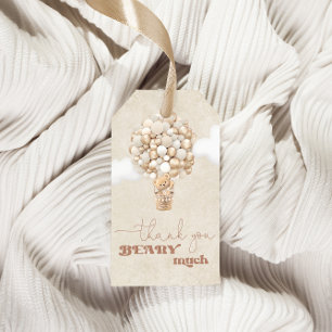 Etiqueta Para Presente Urso de Teddy Balão Sexo Chá de fraldas Neutro