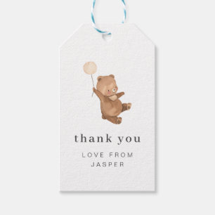 Etiqueta Para Presente Urso de Teddy com Etiqueta de Presente do Balão d