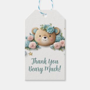 Etiqueta Para Presente Urso de Teddy Floral