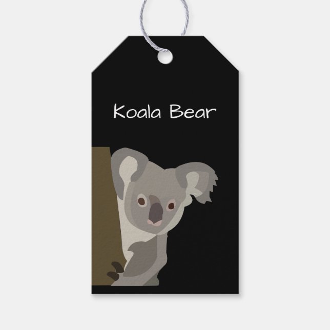 Etiqueta Para Presente Urso Koala Personalizado (Frente)