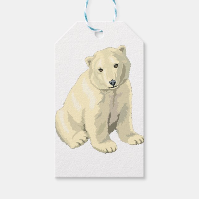 Etiqueta Para Presente Urso Polar do fofinho (Frente)