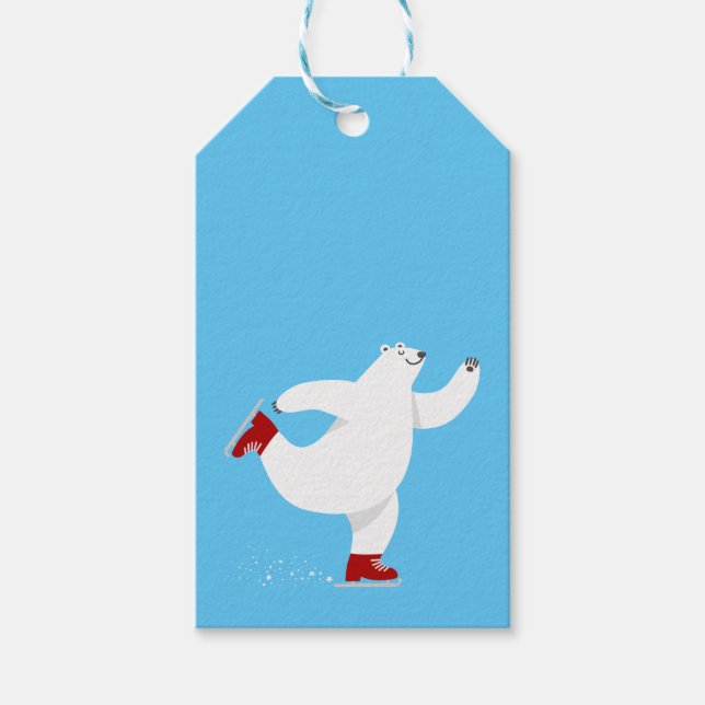 Etiqueta Para Presente Urso Polar no gelo (Frente)
