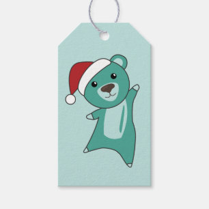 Etiqueta Para Presente Ursos Coloridos Brancos Felizes De Natal