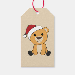 Etiqueta Para Presente Ursos Coloridos Brancos Felizes De Natal