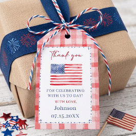 Etiqueta Para Presente USA Independence Day Themed Birthday Gift Tags