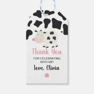 Etiqueta Para Presente Vaca Sagrada Sou Um Aniversário de Daisy Gingham R