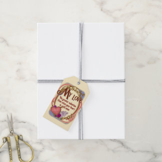 Etiqueta Para Presente Valentine Romântico Vitoriano Personalizável