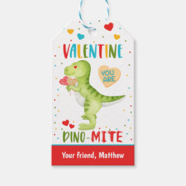 Etiqueta Para Presente Valentines de Dinossauro Fofos para Crianças Dinos