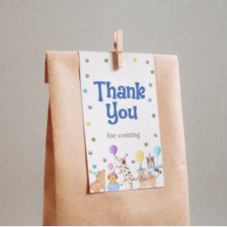 Etiqueta Para Presente Vamos à Festa do Cachorrinho Favor Tag Festa de An