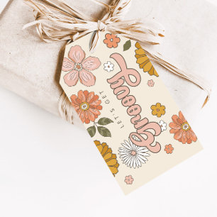 Etiqueta Para Presente Vamos Adquira Favor das Garotas Florais Groovy Vin