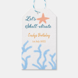 Etiqueta Para Presente Vamos de carapaça-embriagada durante o aniversário