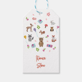 Etiqueta Para Presente Vamos pwy! animais selvagens aniversário de crianç