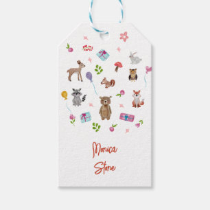 Etiqueta Para Presente Vamos pwy! animais selvagens aniversário de crianç